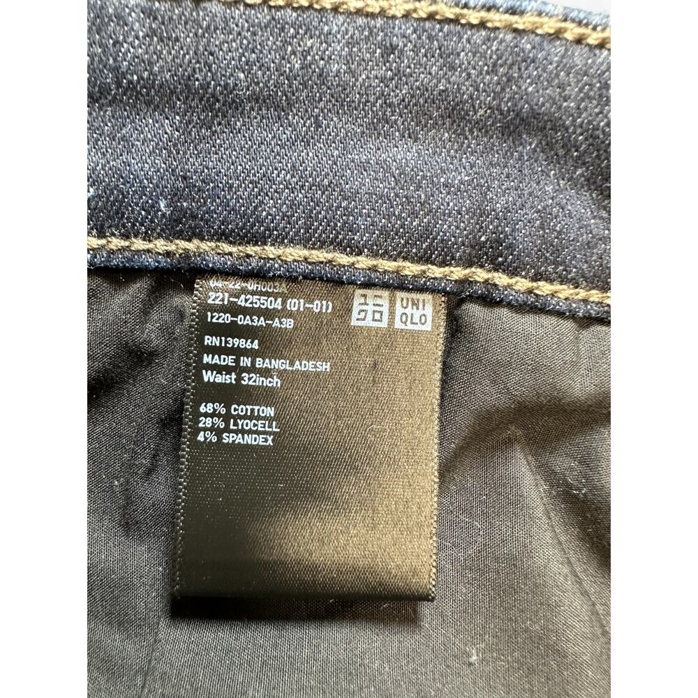 Uniqlo Skinny Jeans Dark Blue Wash Mid Rise Stretch Womens 32 - Picture 5 of 6